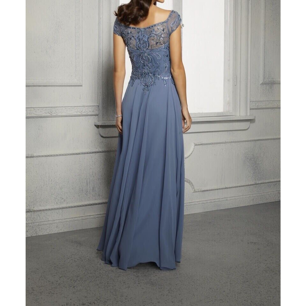 MGNY Madeline Gardner for NY by Mori Lee Dress 72419 Slate Sz. 16 (Sample) - Picture 2 of 8